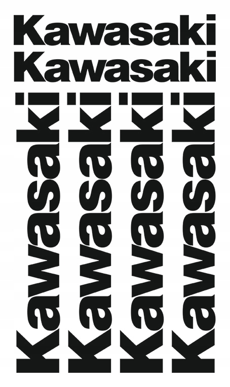 KAWASAKI _ univerzálne samolepky _ sada _ FARBY