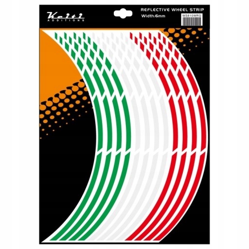 KEITI STRIPES FLUO KOLA Biele / Červené / Zelené