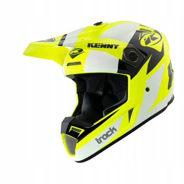KENNY HELMET TRACK 2021 BIELA NEON ŽLTÁ VEĽKOSŤ L