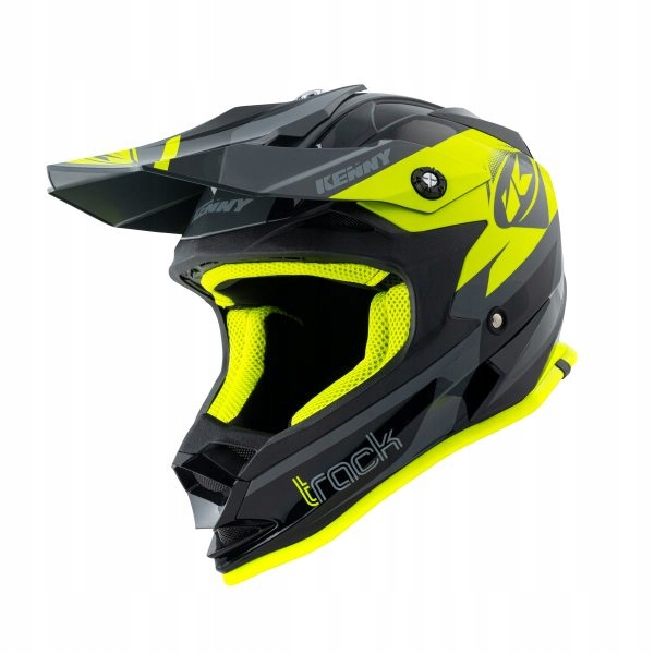 KENNY KASK TRACK KID 2021 ČIERNE NEON ŽLTÉ L