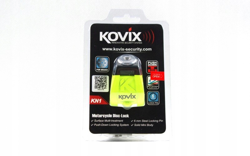 Zámok brzdového kotúča KOVIX KN1 žltý 6 mm