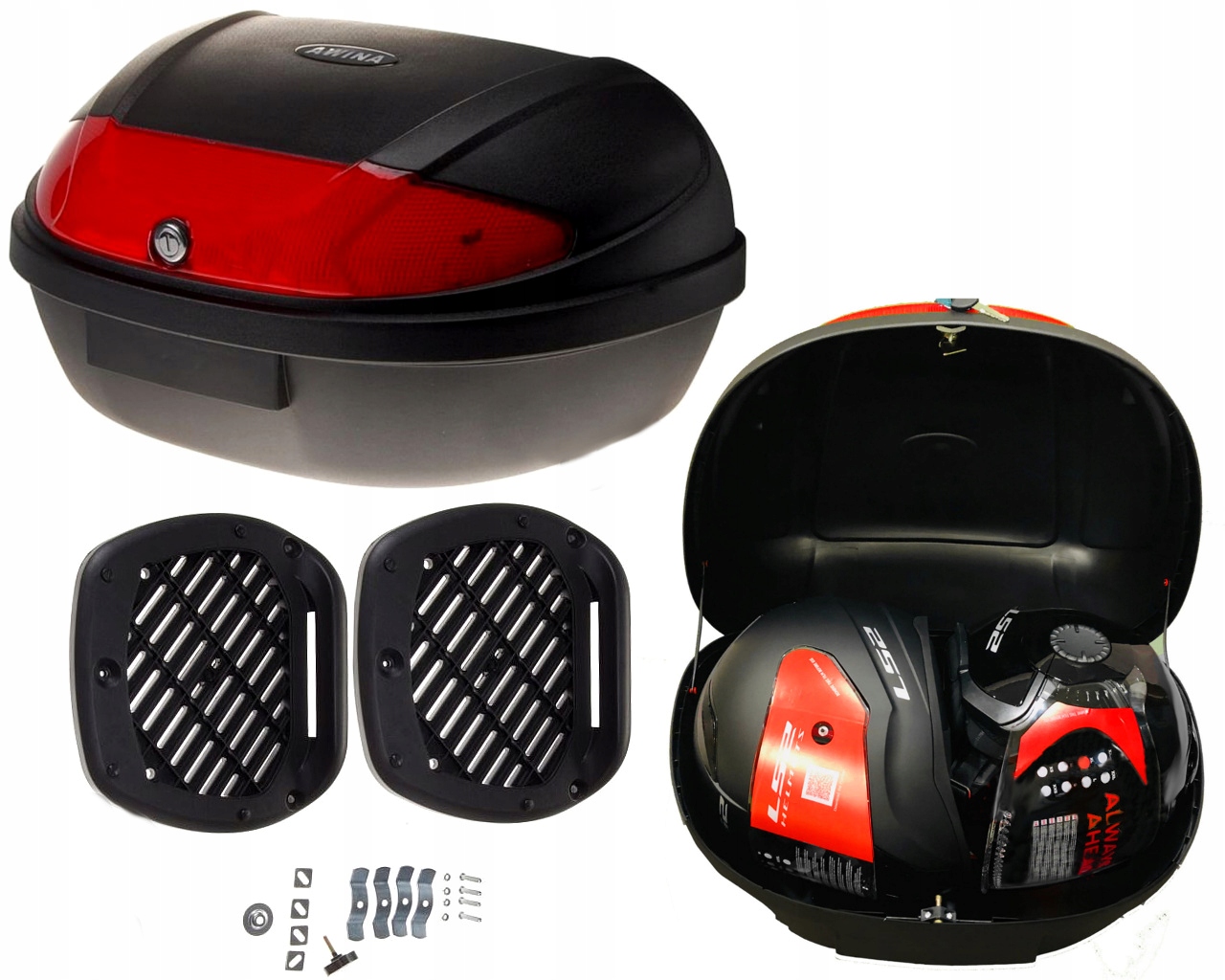 BATOŽINA DO MOTOCYKLU PRE 2 PRILBY 48L 2 ŠTÍTKY