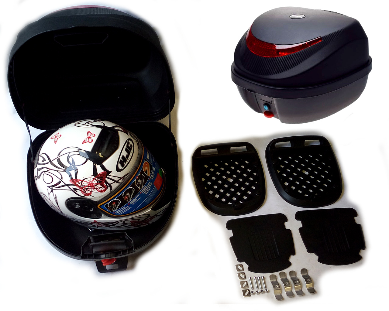 MOTORKÁRSKY BOX PRILBA RACK 31L OPIERKA