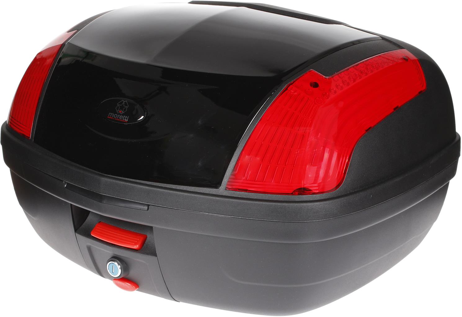 BOX NA MOTOCYKLE MORETTI ČIERNY LESK 46L VEĽKÝ