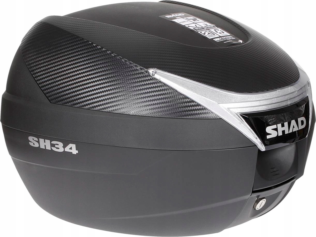 Tienidlo SHAD SH34 KARBÓNOVÉ MOTOCYKLY PRÍPAD SPÄŤ