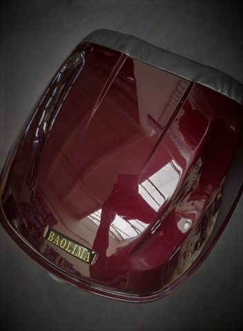 ZADNÝ CASE TMAVÝ ČERVENÝ PRE SKÚTRE, MOTOCYKLE, R.