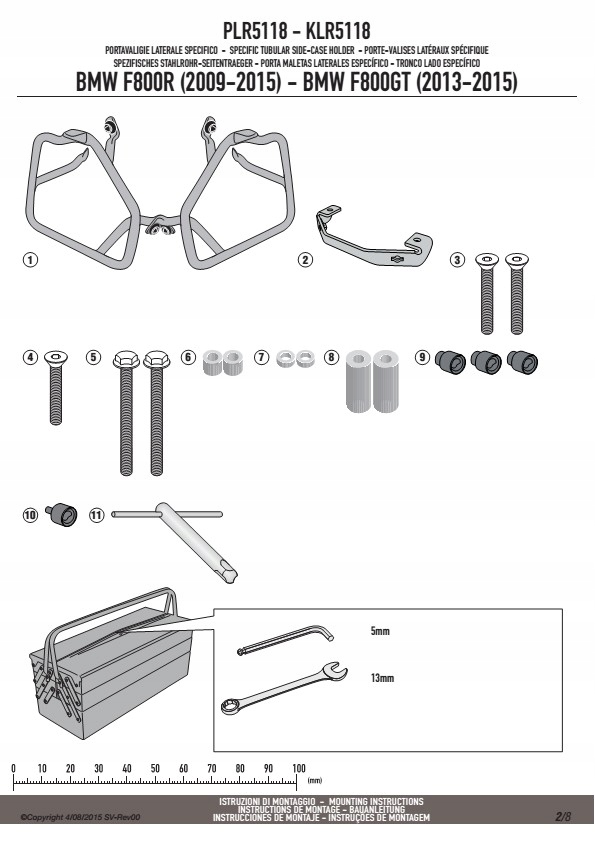 Bočný nosič Kappa KLR5118 pre BMW F800R / GT