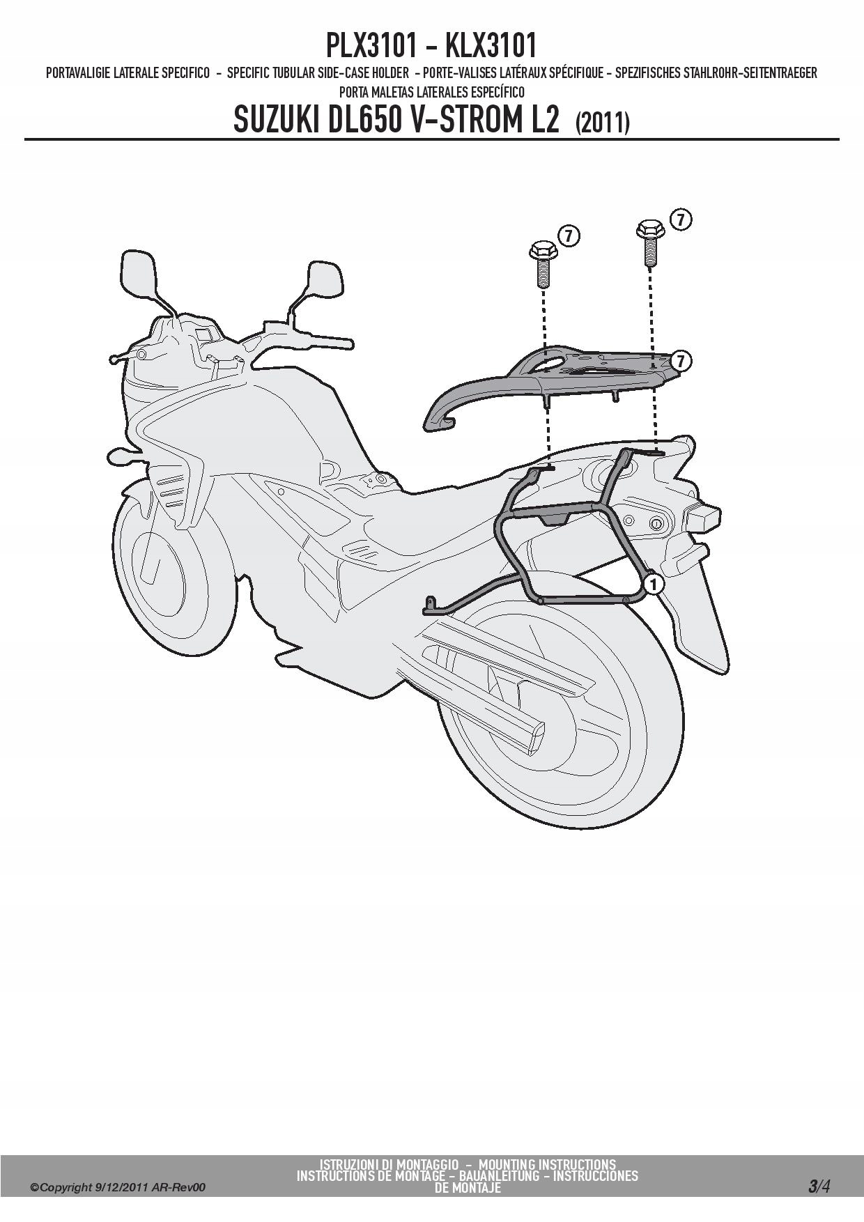 Kappa KLX3101 SIDE MOUNT V35 SUZUKI DL650 L2