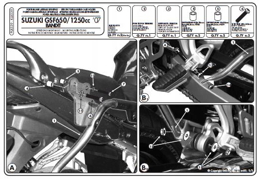 Kappa KLX539 Bočný úchyt v35 Suzuki Bandit