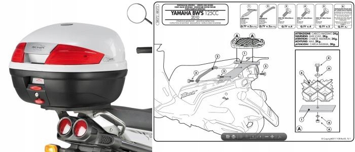 Rám hlavnej skrinky Kappa KR372 Yamaha Bw