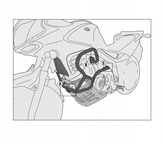 Padacie tyče Kappa pre SUZUKI DL 650 V-Strom KN3101