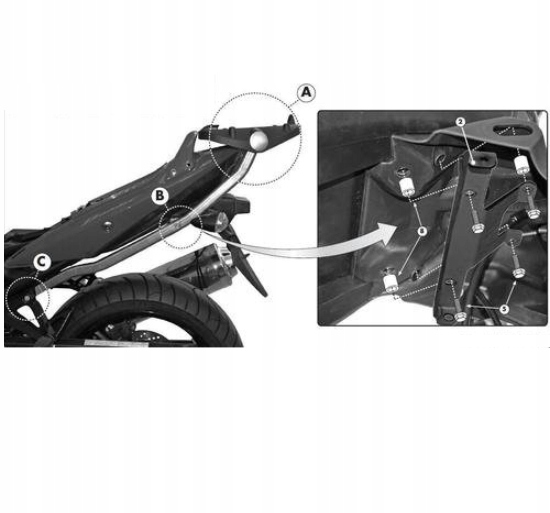 Stredový regál Kappa SUZUKI GSF 650 BANDIT KZ540