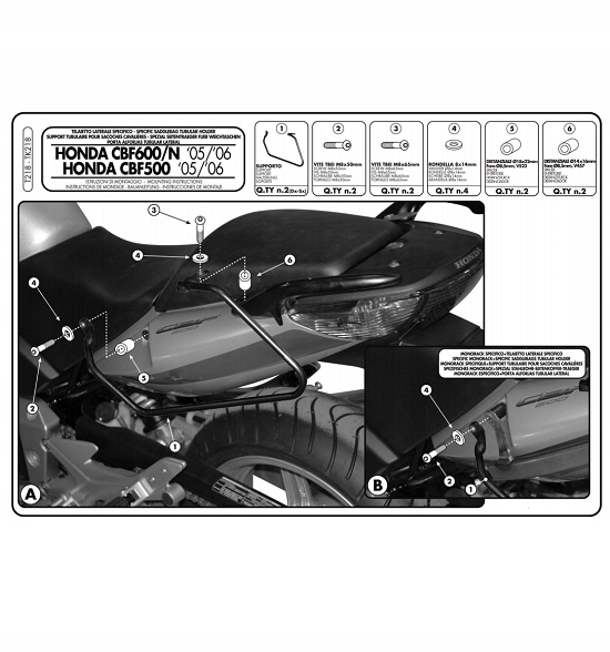 Kappa stojan na bočné tašky HONDA CBF 500 600