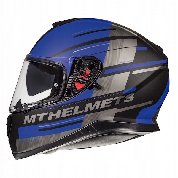 Prilba MT HELMETS THUNDER 3 SV PITLANE BLUE MATT XS