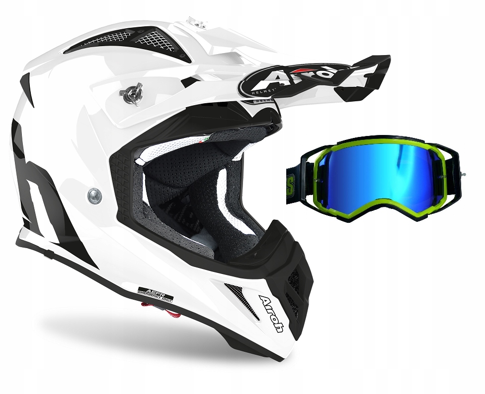 Prilba AIROH AVIATOR ACE biela XL 20 enduro tpi ktm