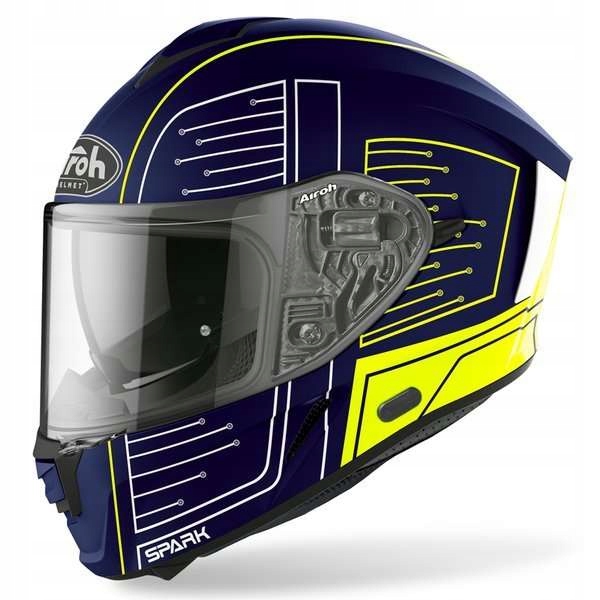Prilba Airoh Spark Cyrcuit Blue Matt S