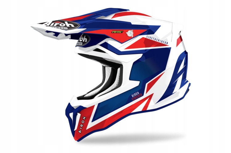 Airoh Striker Axe Blue Red Gloss M
