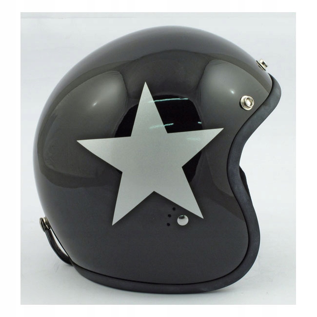 BANDIT JET čierna bobber chopper retro krakovská prilba