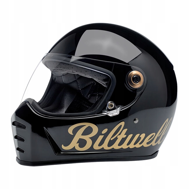 Prilba Biltwell Lane Splitter Black / Gold Factory M.