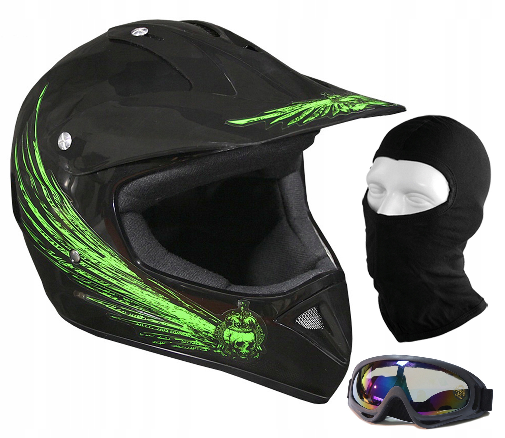 Prilba Quad Cross 14 farieb + kukla + okuliare S-XXL
