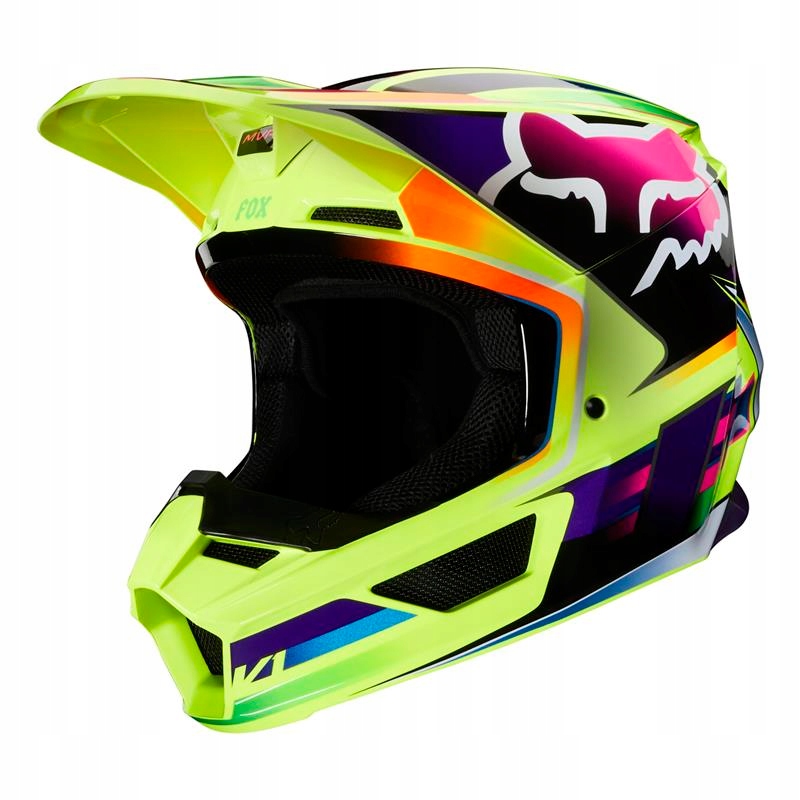 FOX V1 GAMA ŽLTÁ žltá fluo prilba ZADARMO