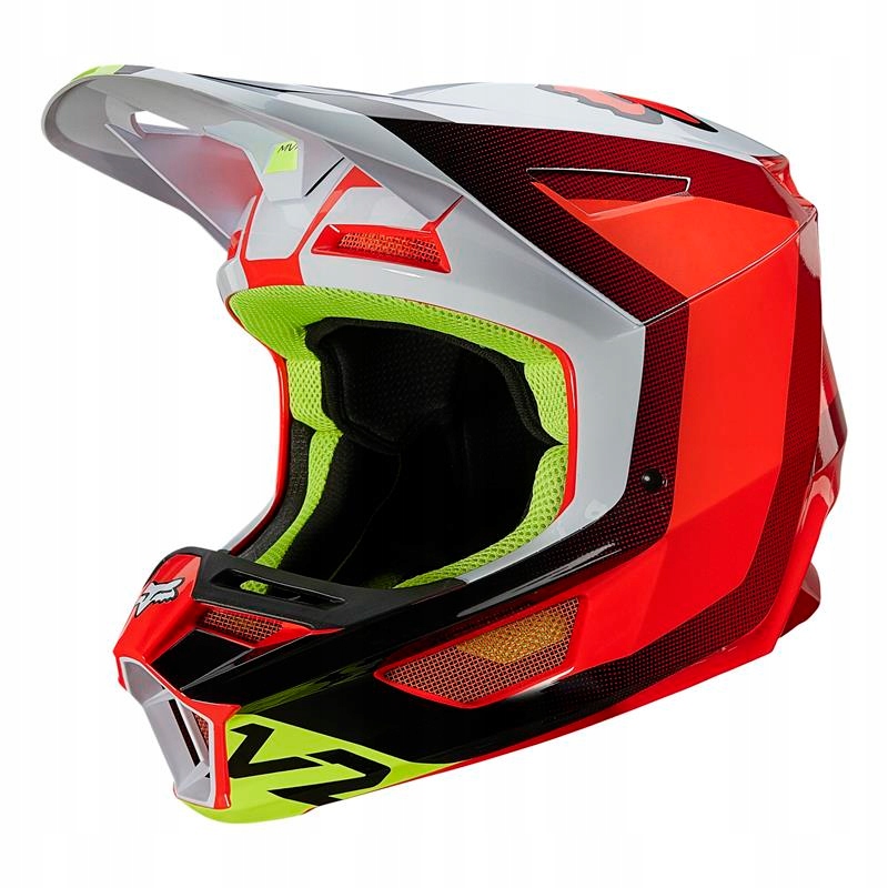 Prilba FOX V2 VOKE RED červená fluo ZADARMO