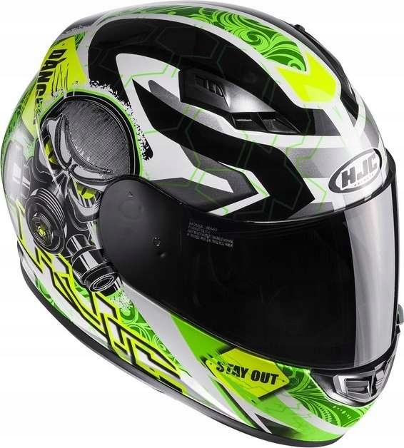 Prilba HJC CS-15 RAFU čierno zelená fluo MC4 veľkosť XL