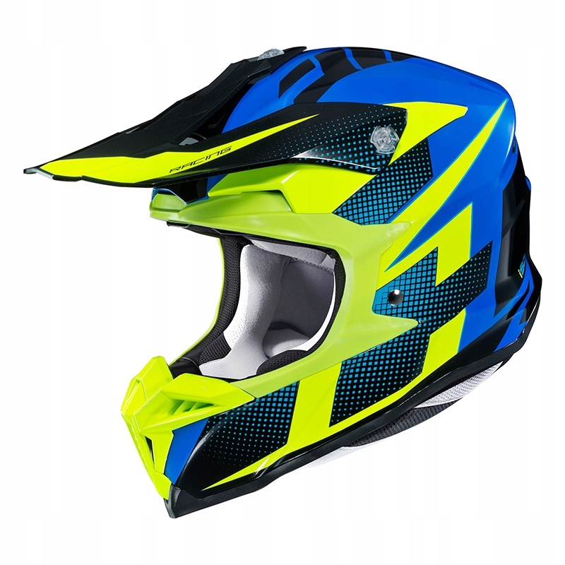 Prilba HJC i50 ARGOS biela modrá žltá fluo XL
