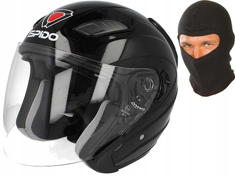 Prilba ISPIDO AVIATOR SV s obrazovkou BLACK METALIC XS