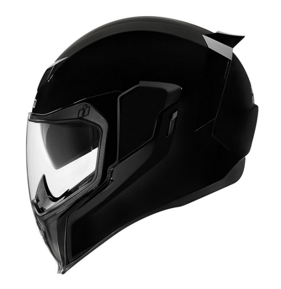 Icon Airflite Gloss Solids Black XS + sklenená prilba