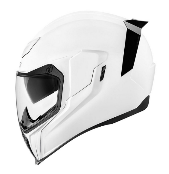 Icon Airflite Gloss Solids White XL + sklenená prilba