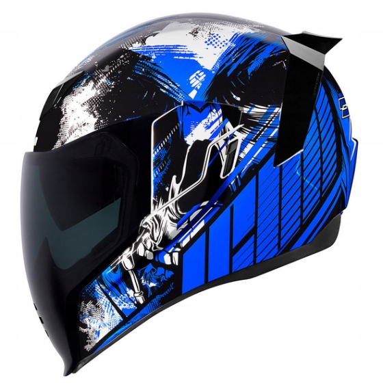 Prilba Icon Airflite Stim Blue L + čelné sklo Wroclaw