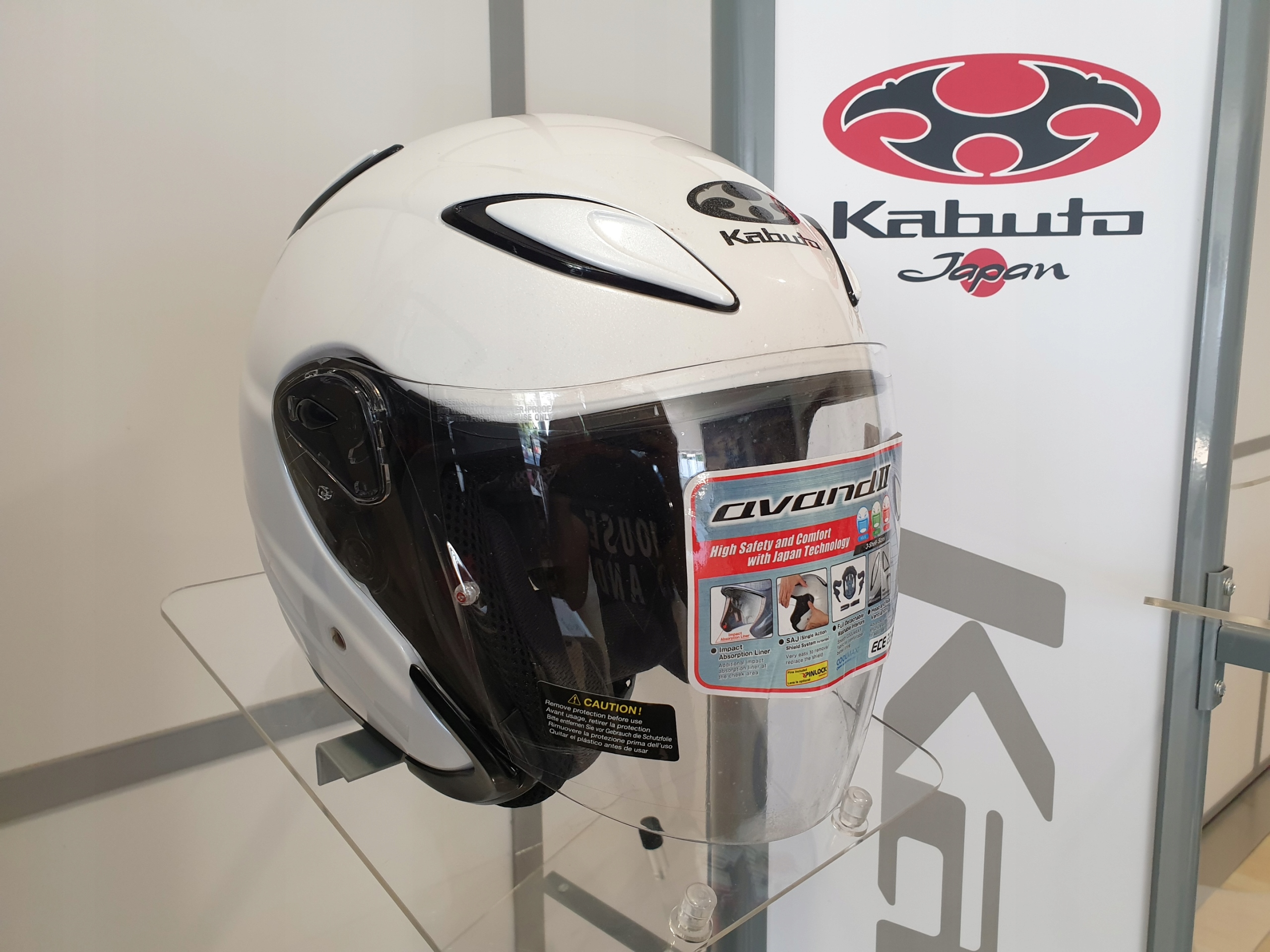 Prilba KABUTO AVAND II Solid Pearl White - M.