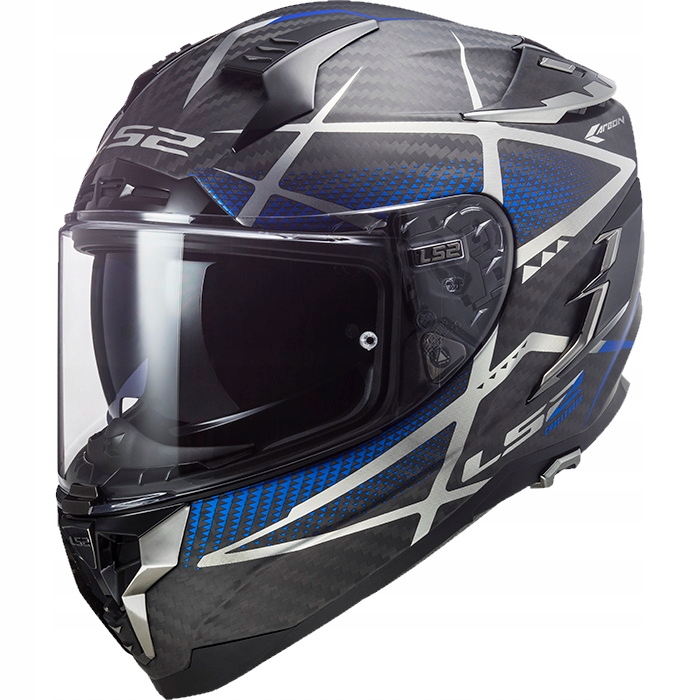 Prilba LS2 FF327 Challenger C Carbon Konic Blue L.