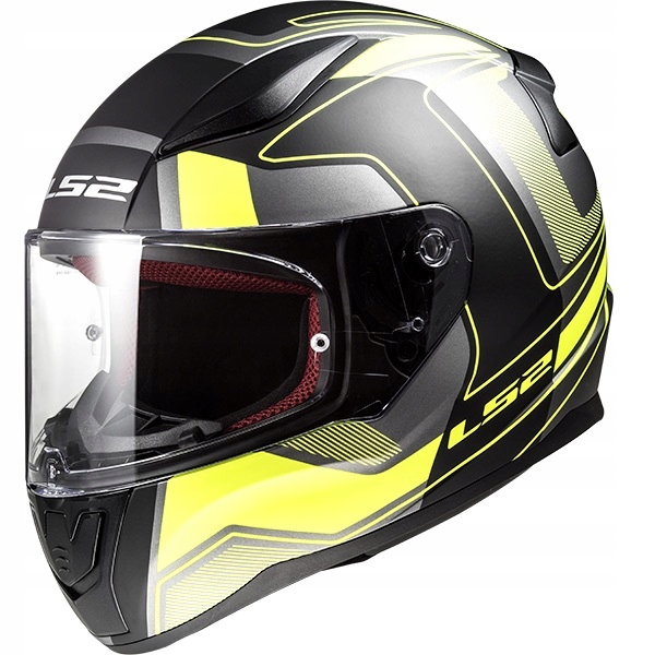 Čierna prilba LS2 FF353 Rapid Carrera Black H-V Yellow XS