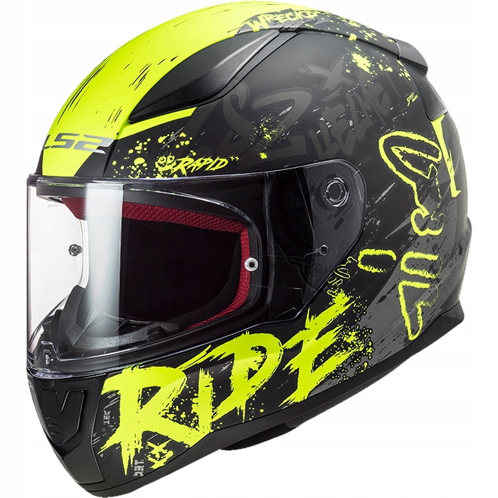 Prilba LS2 FF353 Rapid Naughty Black H-V Yellow XL