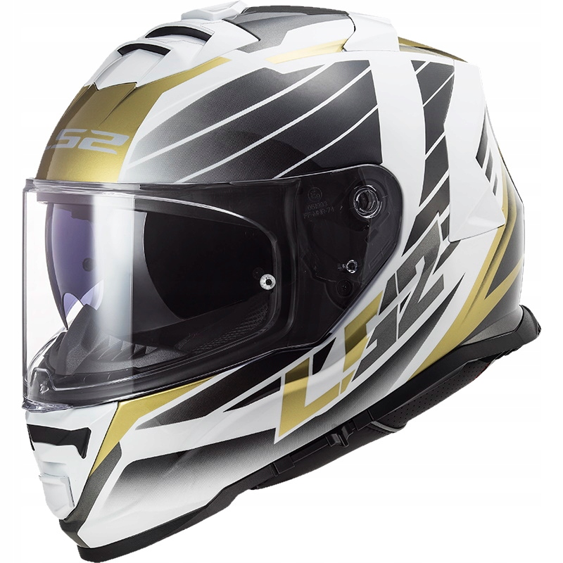 Prilba LS2 FF800 Storm Nerve White Antique Gold L.