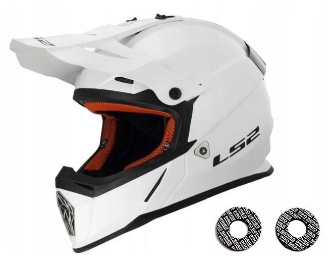 Prilba LS2 MX437 FAST SOLID WHITE L + DONUTY ZDARMA