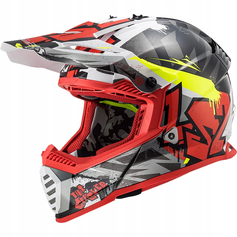 Prilba LS2 MX437 Fast Evo Crusher Black Red XXL