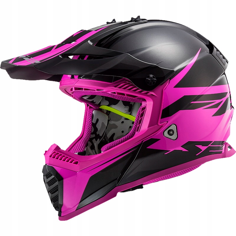Prilba LS2 MX437 Fast Evo Roar Black Purple S.