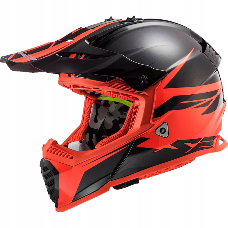 Prilba LS2 MX437 Fast Evo Roar Black Red S.