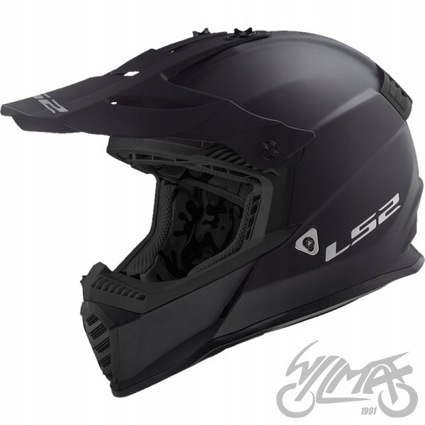 Prilba LS2 MX437 MAT BLACK MX ATV QUAD CROSS. M.