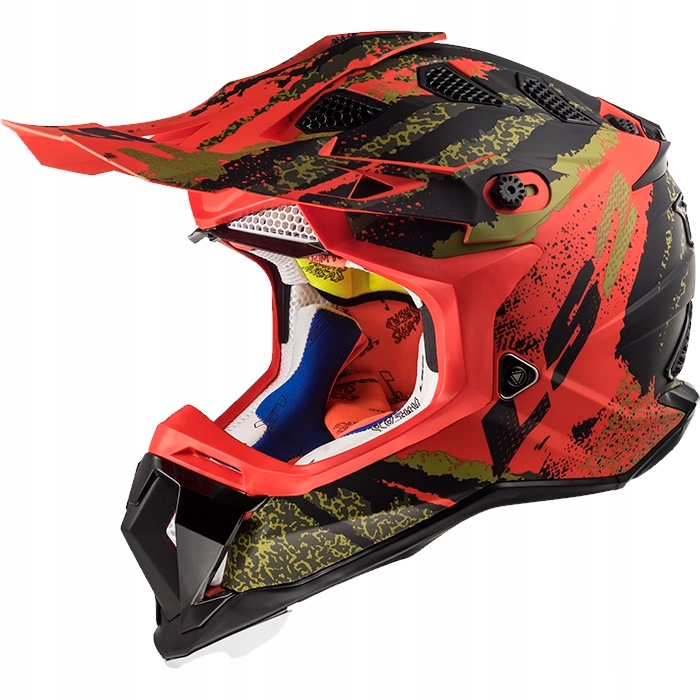 LS2 MX470 Subverter Claw Matt Black Red M