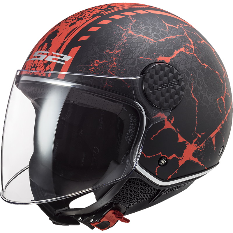 Prilba LS2 OF558 Sphere Lux Snake Matt Black Red M.