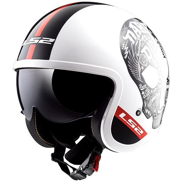 Prilba LS2 OF599 SPITFIRE INKY WHITE BLACK L