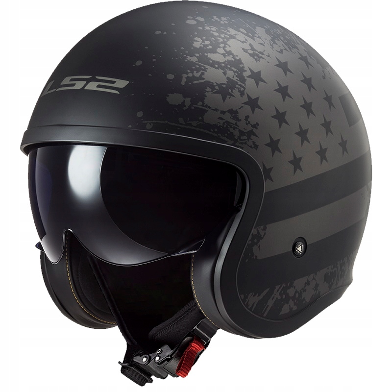 Prilba LS2 OF599 Spitfire Matt Black Flag M.