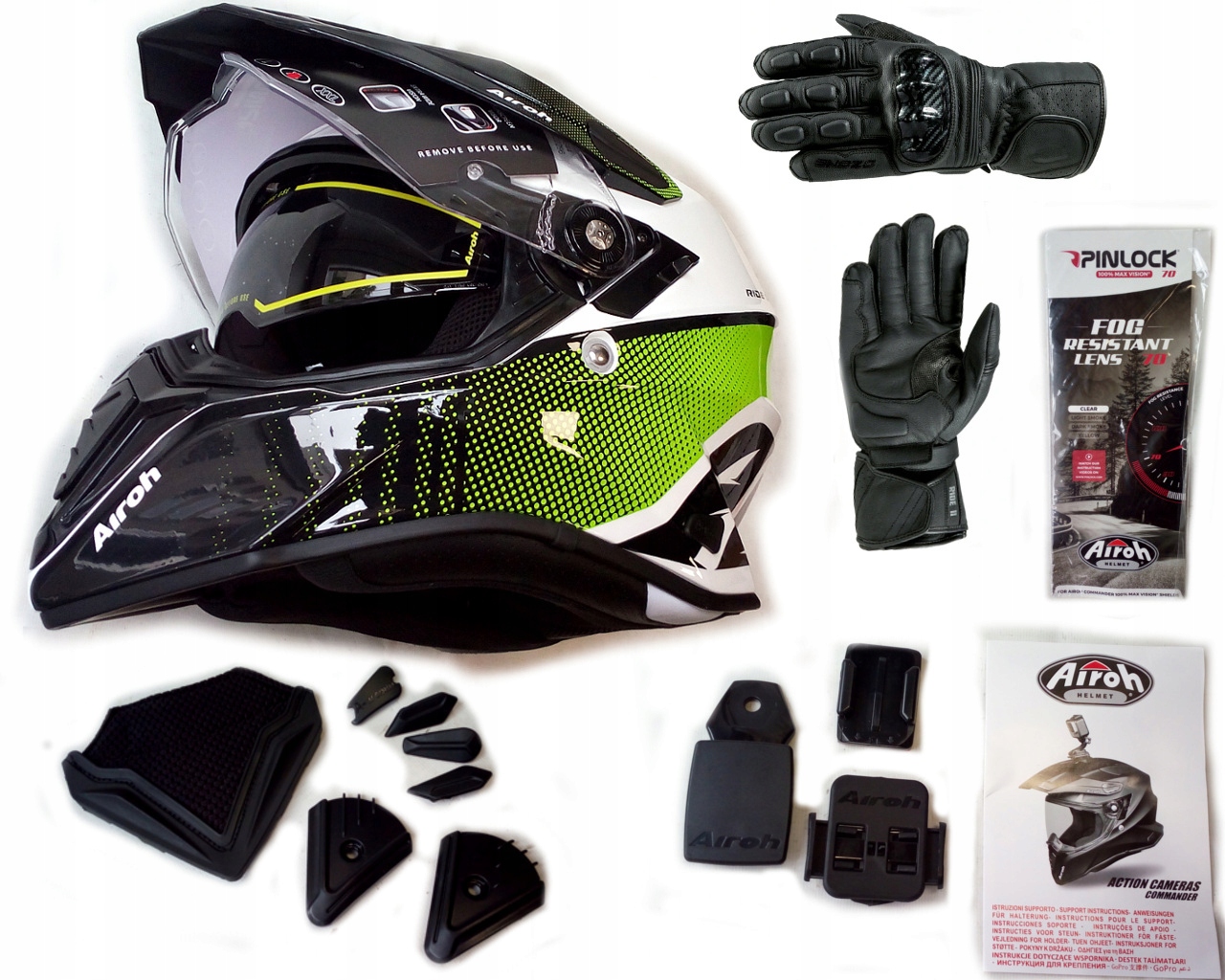 PRILBA NA MOTOCYKLY AIROH COMMANDER PINLOCK BLENDA XL