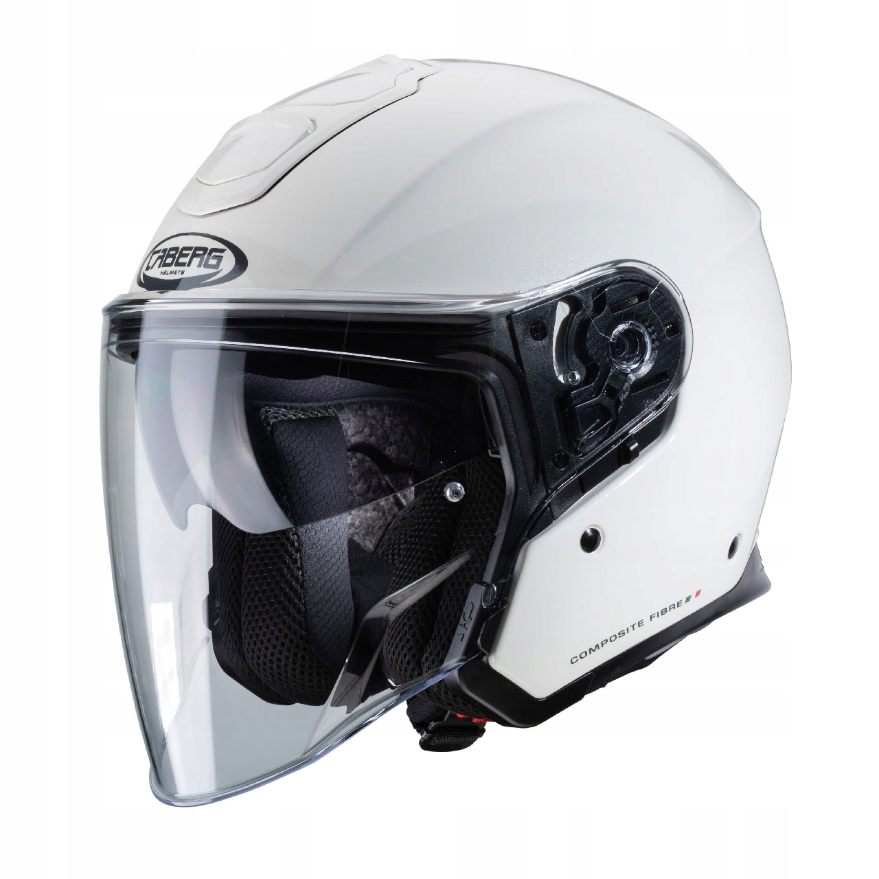 Moto prilba JET BLENDA CABERG FLYON WHITE M