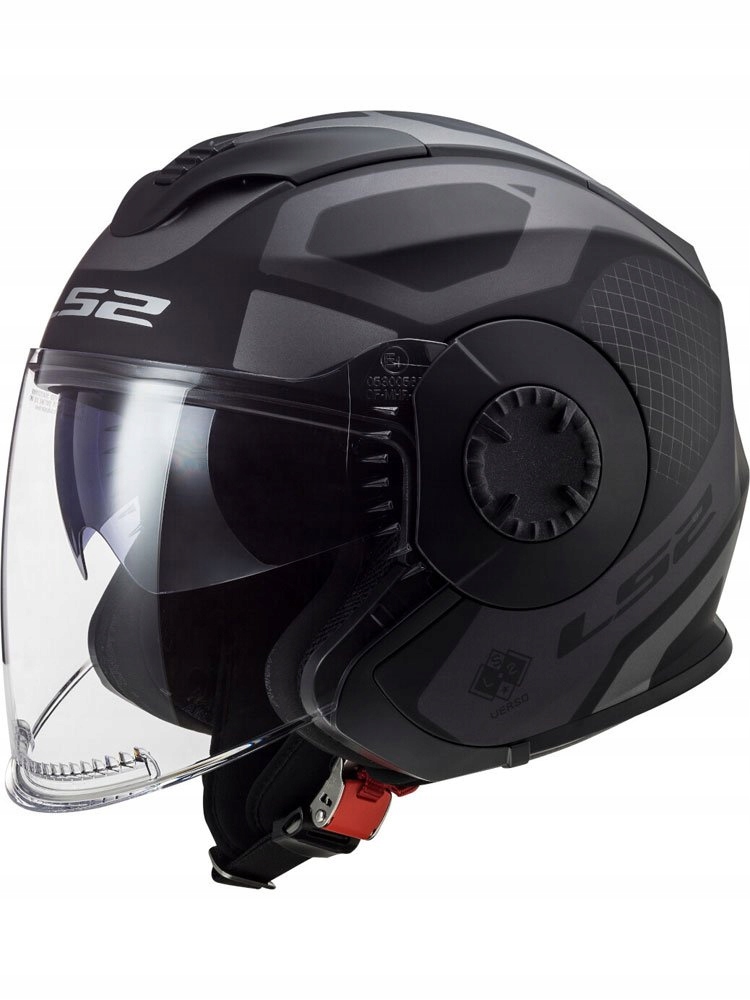 Moto prilba LS2 Verso Marker čierno-sivá mat