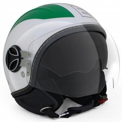 Moto prilba MOMO AVIO PRO zelená / biela / červená XS